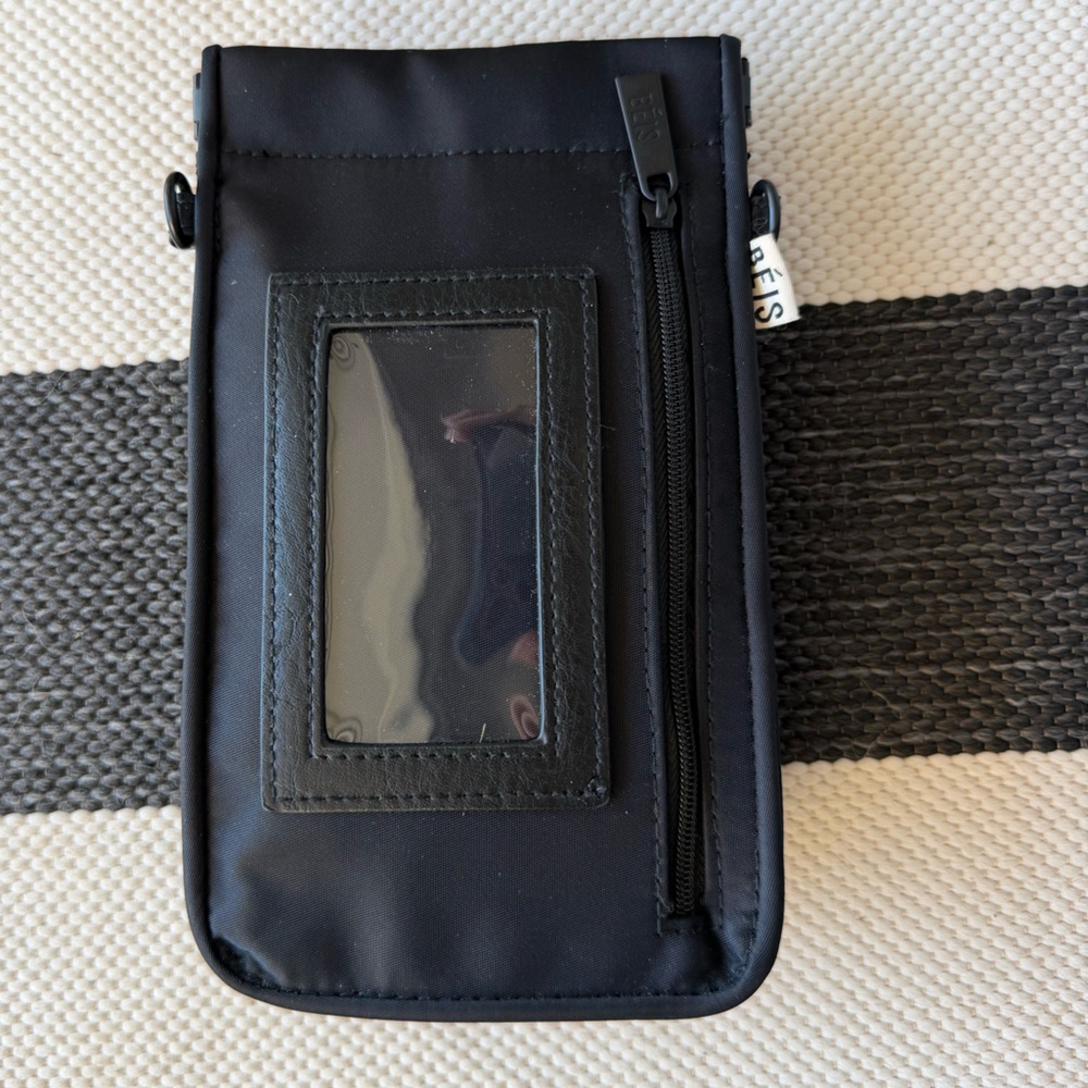 Beis The I.D. Sleek Black Crossbody Bag